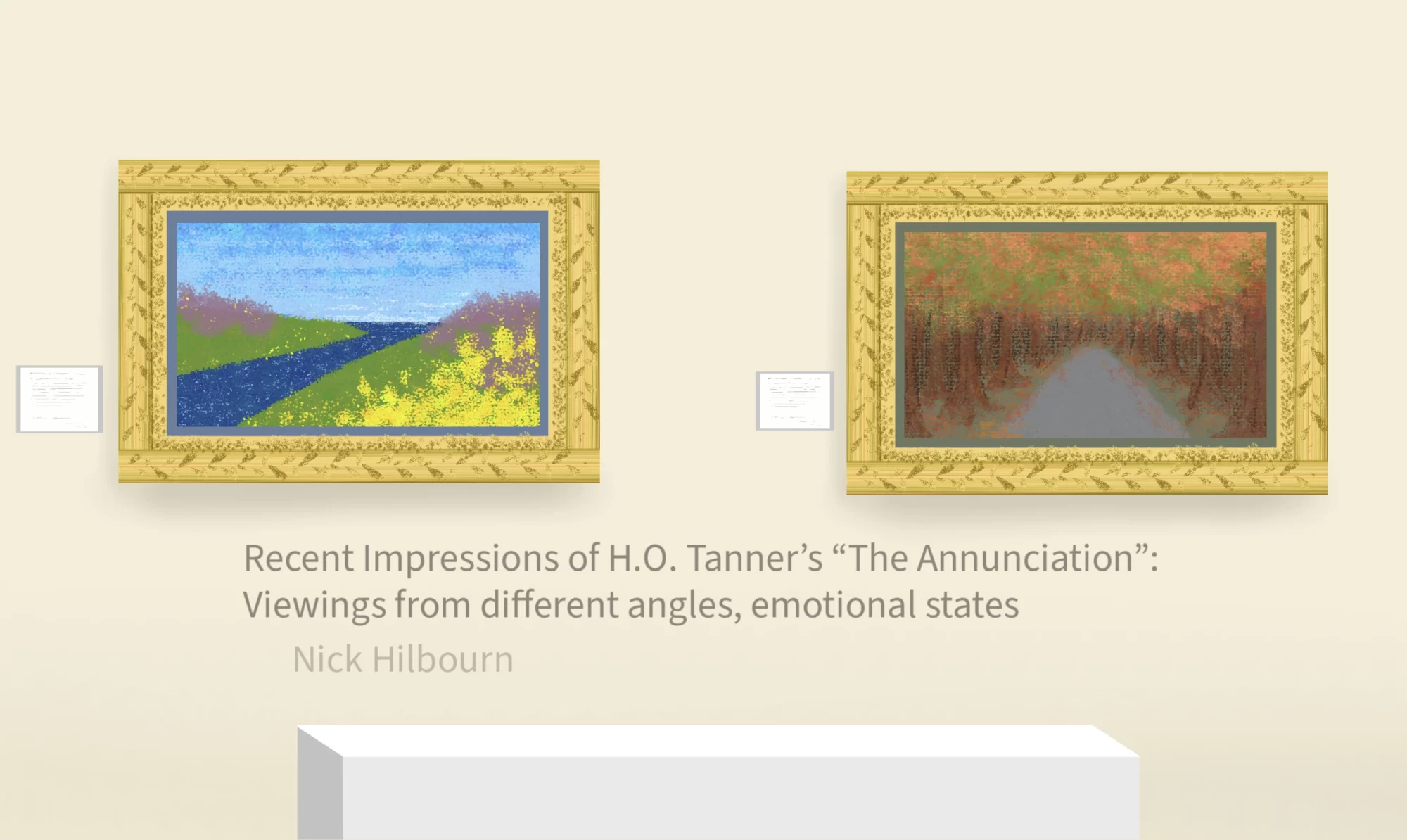 Recent Impressions of H.O. Tanner’s The Annunciation: Viewings from different angles, emotional states by Nick Hilbourn
